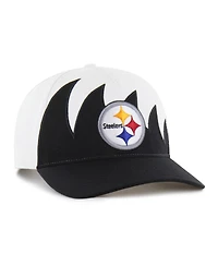 47 Brand Men's White Pittsburgh Steelers Jagged Hitch Adjustable Hat