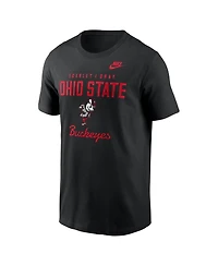 Nike Men's Black Ohio State Buckeyes Legacy Stacked Established T-Shirt