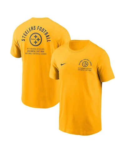 Nike Men's Gold Pittsburgh Steelers Split Logo T-Shirt
