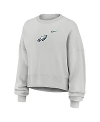 Nike Women's Gray Philadelphia Eagles Oversized Primetime Phoenix Fleece Sweatshirt