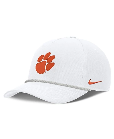 Nike Men's and Women's White Clemson Tigers Rope Rise Adjustable Hat