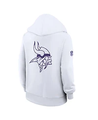 Nike Women's White Minnesota Vikings Alt Sideline Standard Issue Dri-fit Hoodie