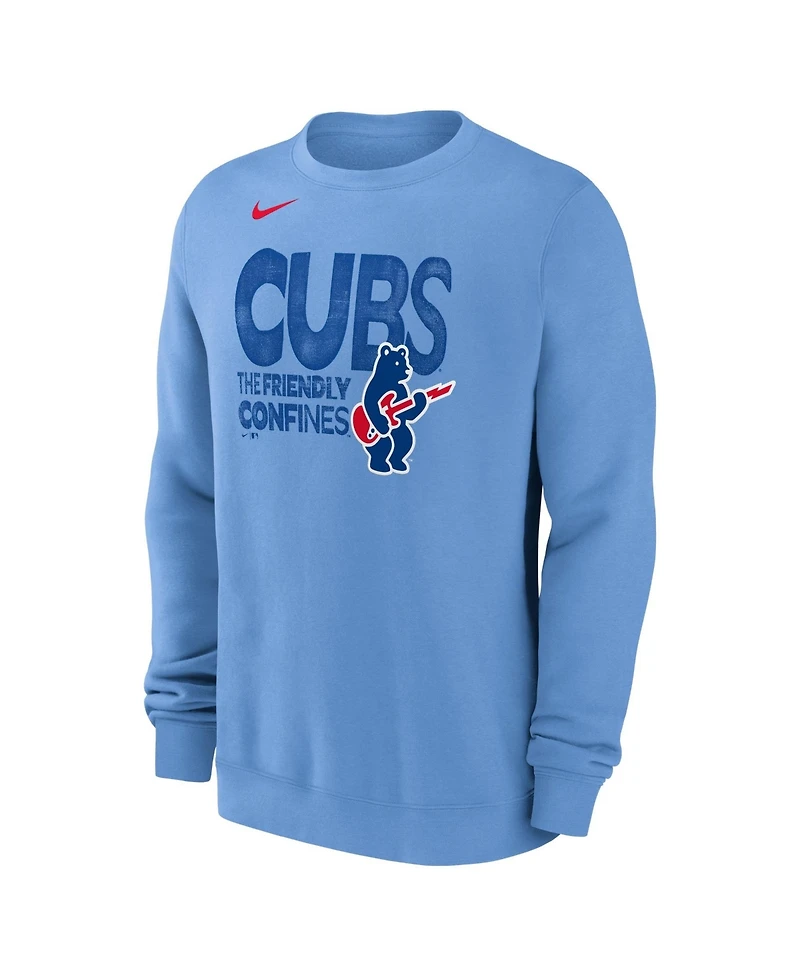 Nike Men's Light Blue Chicago Cubs Electric Bear Sweatshirt