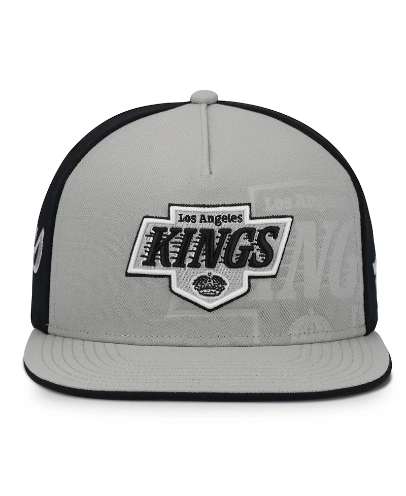 Fanatics Men's Silver/Black Los Angeles Kings Snapback Hat