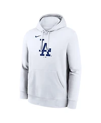 Nike Men's White Los Angeles Dodgers Logo Club Hoodie