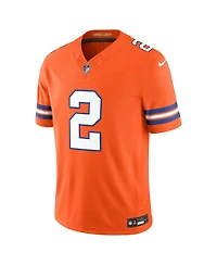 Nike Men's Pat Surtain Ii Orange Denver Broncos Alternate Mile High Collection 1977 Throwback Vapor F.u.s.e. Stitched Limited Jersey