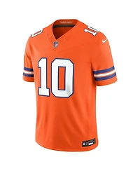 Nike Men's Bo Nix Orange Denver Broncos Alternate Mile High Collection 1977 Throwback Vapor F.u.s.e. Stitched Limited Jersey