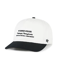 '47 Brand Men's White Pittsburgh Steelers Contemporary Two-Tone Hitch Adjustable Hat