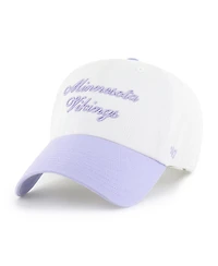 '47 Brand Women's White Minnesota Vikings Gelato Two-Tone Clean Up Adjustable Hat