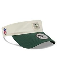 New Era Men's Cream/Green Green Bay Packers 2026 Nfl Training Camp Adjustable Visor