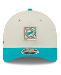 New Era Men's Cream/Aqua Miami Dolphins 2026 Nfl Training Camp 9FORTY Adjustable Hat