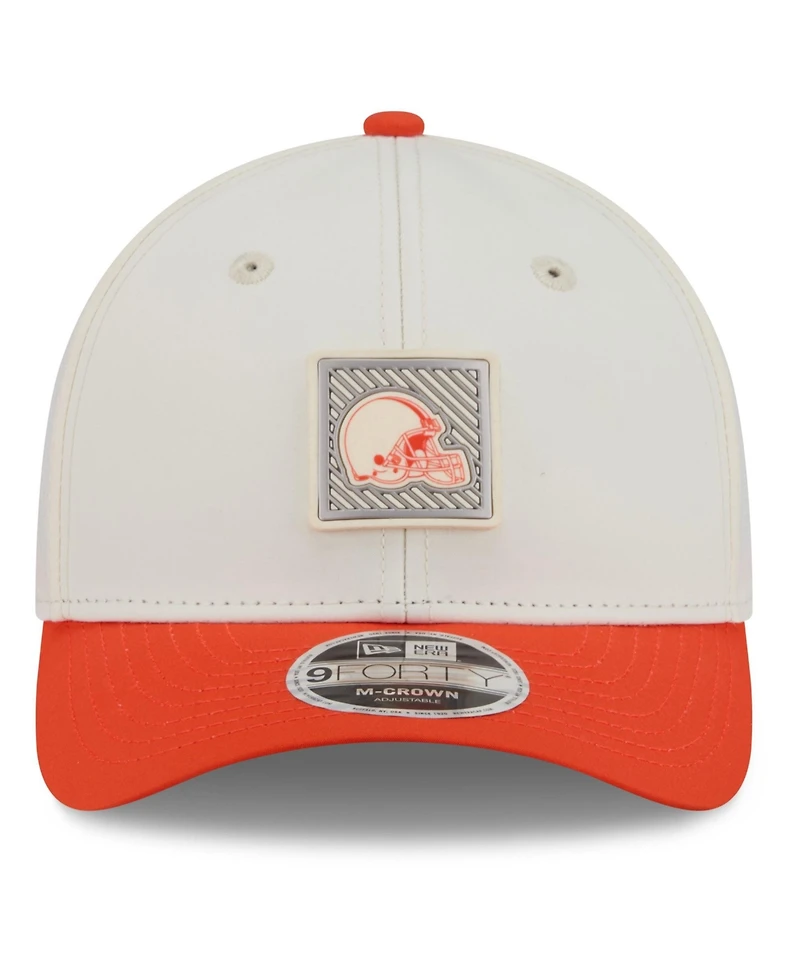 New Era Men's Cream/Orange Cleveland Browns 2026 Nfl Training Camp 9FORTY Adjustable Hat