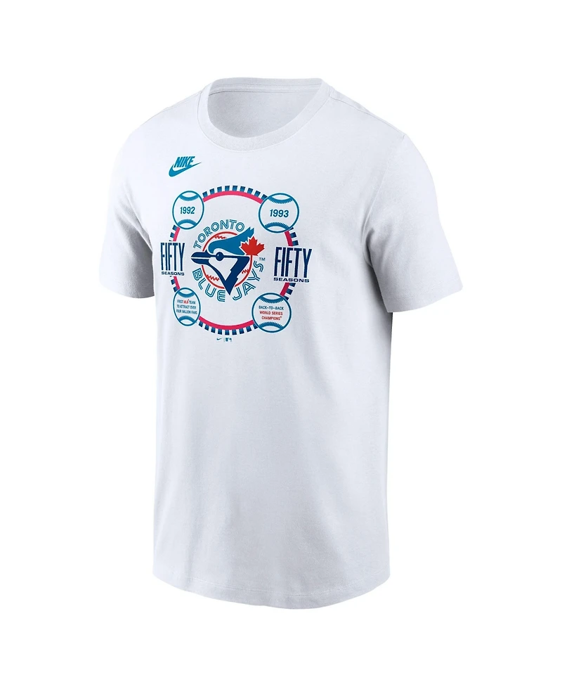 Nike Men's White Toronto Blue Jays 50th Season T-Shirt