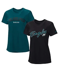 Starter Women's Midnight Green/Black Philadelphia Eagles Combo Pack T-Shirt