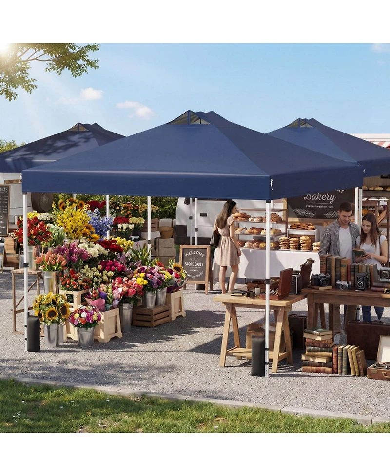 Gouun 10 x 10 ft Pop-Up Canopy Tent with Wheeled Storage Bag