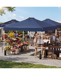 Gouun 10 x 10 ft Pop-Up Canopy Tent with Wheeled Storage Bag