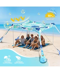 Aofar Beach Tent Sun Shelter Uv Protection Sandbags Portable Shade camping