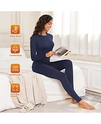 Piscifun Women's Thermal Fleece Base Layer Long Johns Set
