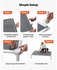 Gouun Xl Elevated Dog Bed 49 x 33 Inch, Raised Pet Cot with Aluminum Frame and Breathable Textilene Mesh