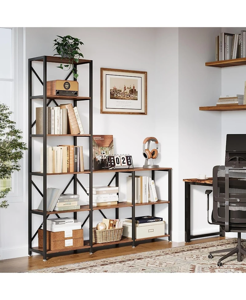Tribesigns 5-Tier Ladder Bookshelf with 9 Open Shelves