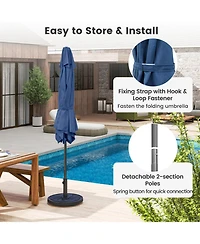 Gouun 7.5-Foot Outdoor Patio Market Umbrella with Push-Button Tilt