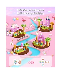 Hongge Princess Castle 100-Piece Magnetic Building Set, Ages 3+