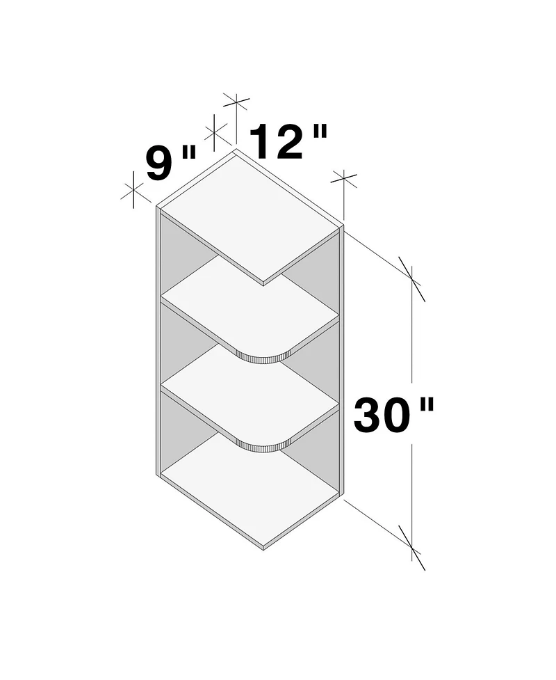 Boyel Living 30 Inch Height Wall Shelves, Ready to Assemble Kitchen Open Shelves Solid Wood Frame 2 Adjustable Storage