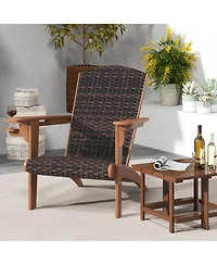 Gouun Wicker Adirondack Chair for Patio and Garden