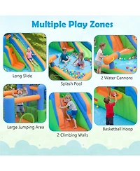 Hongge Inflatable Water Slide Bounce House with Splash Pool and 780W Blower Ages 3-12