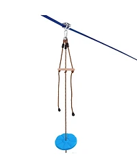 Hongge 52 ft Backyard Zip Line Kit Rated to 500 lbs with Nylon Safety Harness Seat and Handlebar