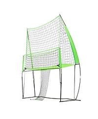 Hongge Height Adjustable Volleyball Training Net System 8 x 11 ft with Ball Return for Serving and Spiking Practice