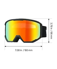 Hongge Otg Anti-Fog Ski Goggles with Cylindrical Revo Lens and Ventilated Tpu Frame for Snowboarding and Skating