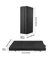 Hongge Tri-Fold Bouldering Crash Pad 67 x 48 in with Adjustable Backpack Straps for Indoor and Outdoor Climbing
