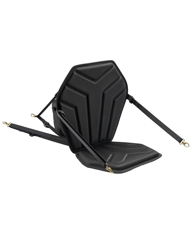 Hongge Hexagonal Padded Kayak Seat 1 in Thick with Back Support Adjustable Straps and Storage Bag