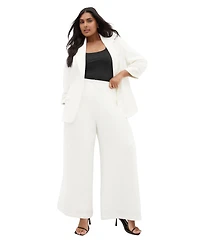 City Chic Plus Abbie Fully Lined Wide Leg Pant