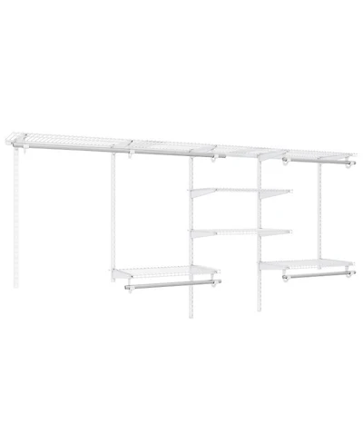 Hongge 4-8 Ft Wall Mounted Closet Organizer System with Hanging Rods