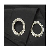 Olivia Gray Gilbert Solid Single Grommet Curtain Panel Pair