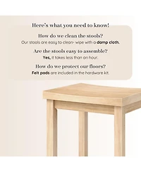 Grain & Grove 24 Inch Counter Height Stool