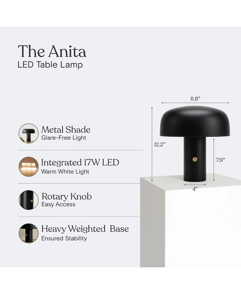 Brightech Anita Led Desk Lamps for Bedside or Office, Set of 2