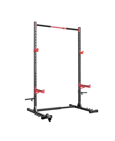 Hongge Multifunctional Power Cage Squat Rack 980 lbs with 22 Height Levels Landmine and 6 Band Pegs