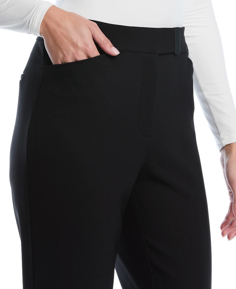 Rafaella Petite Extended Tab Straight-Leg Ankle Pants