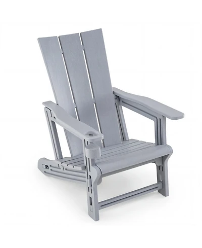 Sugift Hdpe Outdoor Adirondack Chairs with Cup Holder