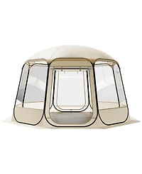 Hongge Pop Up Clear Bubble Dome Tent 12 x 11.1 ft Waterproof Uv-Resistant Shelter for 10 to 12 People