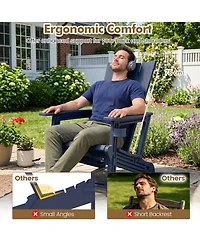 Sugift Hdpe Outdoor Adirondack Chairs with Cup Holder