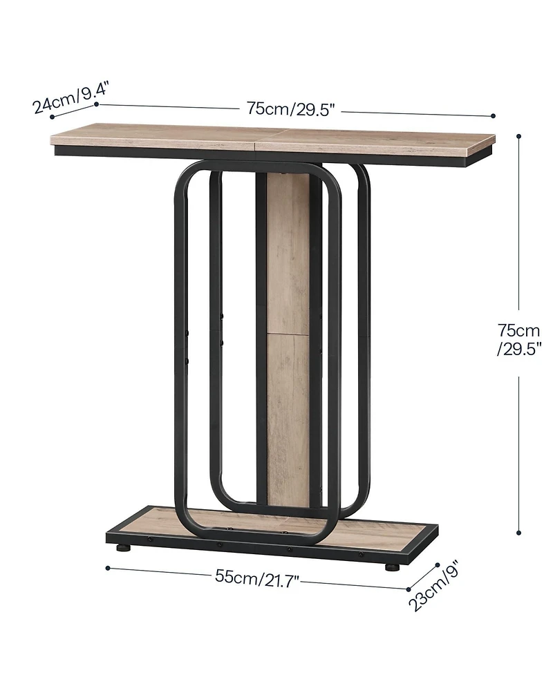 Slickblue Modern 29.5" 2-Tier Narrow Entryway Table for Hallway and Living Room