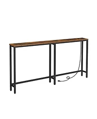 Slickblue 63-Inch Entryway Console Table with Built-In Charging Station