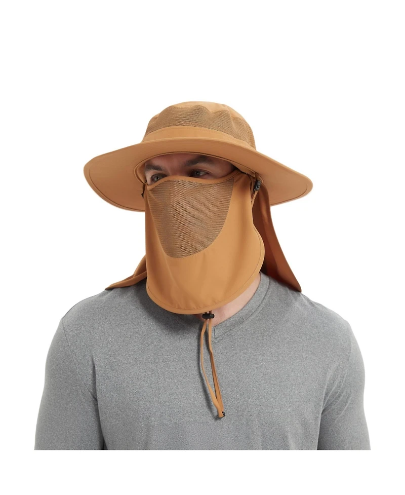 Piscifun Keya Wide Brim Sun Hat Removable Face Neck Flap Upf 50+ Adjustable Fit Outdoor