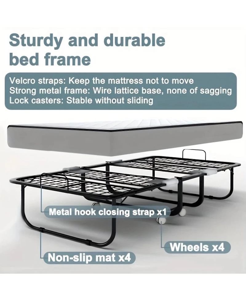 Piscifun Heavy Duty Folding Camping Bed Adjustable Portable With Mattress For Adults 550 Lbs Capacity