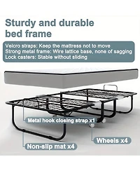 Piscifun Heavy Duty Folding Camping Bed Adjustable Portable With Mattress For Adults 550 Lbs Capacity