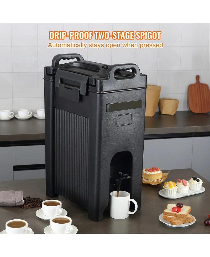 Sugift 5 Gallon Insulated Beverage Dispenser Food-Grade Ldpe Hot and Cold Server with 0.9 in Pu Layer